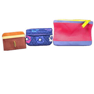 3 for 1, Thatcher Card Case, Vera Bradley Coin case, Love Makeup bag,